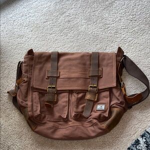 TFCFL - Brown Canvas Messenger Bag